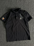 Vintage Black Embroidered Polo T-Shirt | Men's Casual Wear
