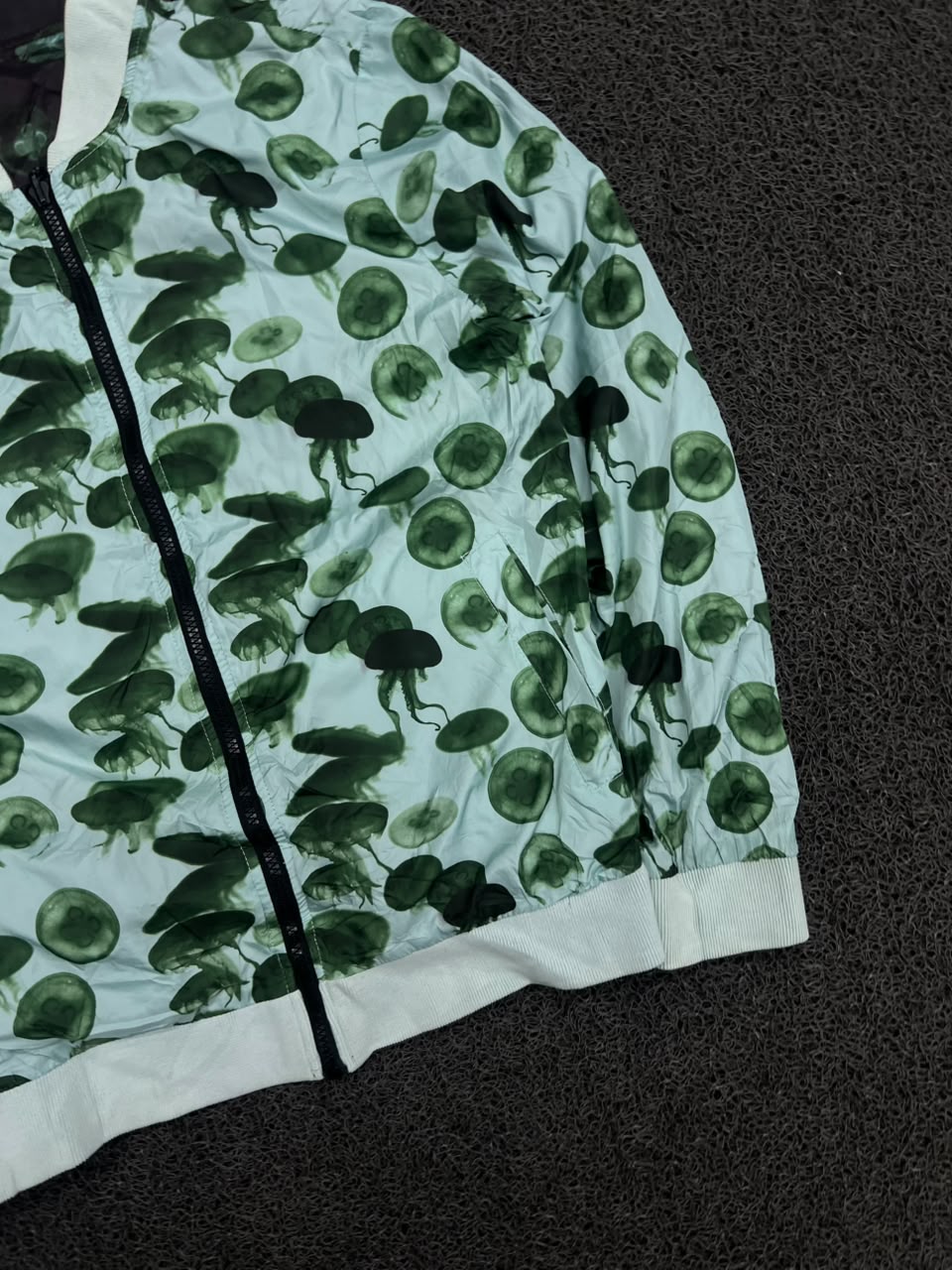 Reversible Jellyfish Print Bomber Jacket – Double-Sided Wear