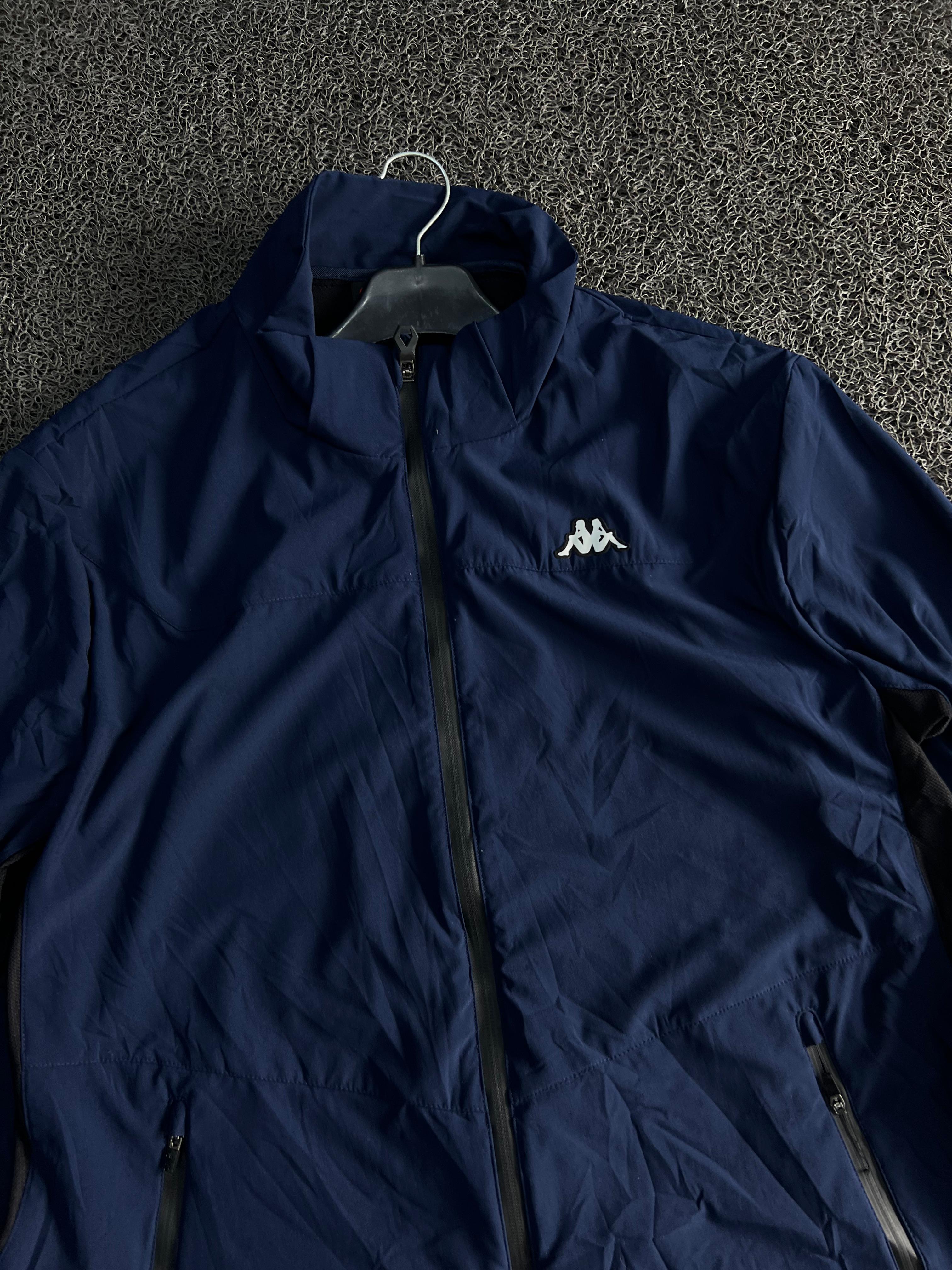 Kappa Men's Navy Blue Lightweight Full-Zip Windbreaker Jacket