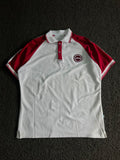 Vintage White & Red Raglan Polo T-Shirt | Classic Contrast Sleeve Polo