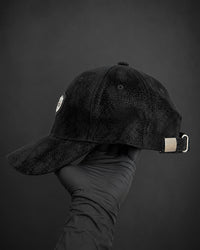 Black Dubai Shield Patch Textured Baseball Cap