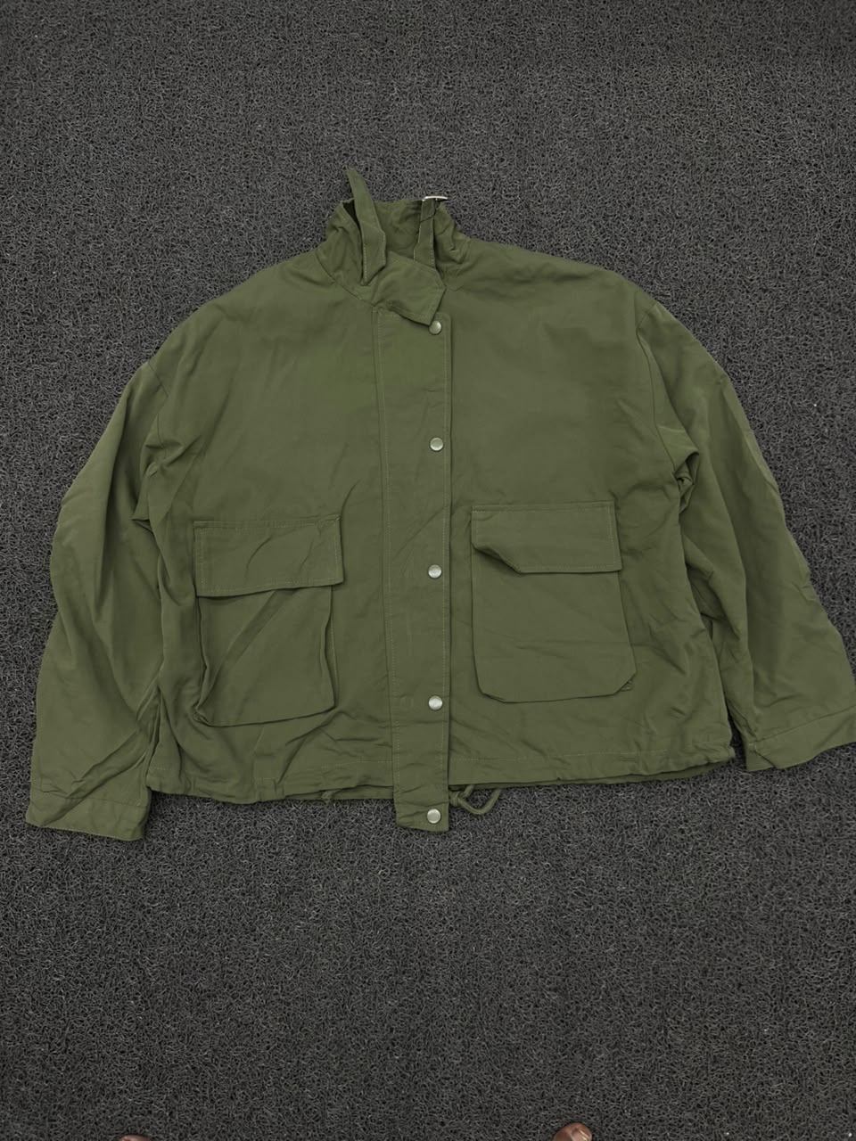 Utility Field Jacket – Lightweight Snap Front Cargo Pocket Jacket