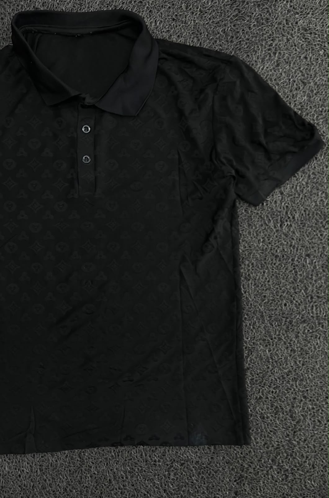 Tonal Pattern Polo T-Shirt – Short Sleeve