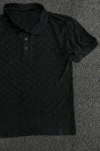 Tonal Pattern Polo T-Shirt – Short Sleeve