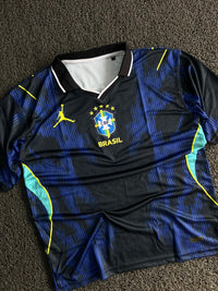 Neymar Jr #10 Blue Graphic Pattern Football Five Sleeve Jersey