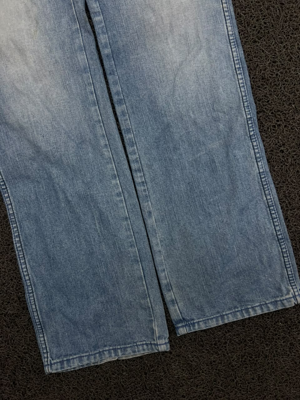 Retro Washed Blue Denim Jeans – Straight Leg