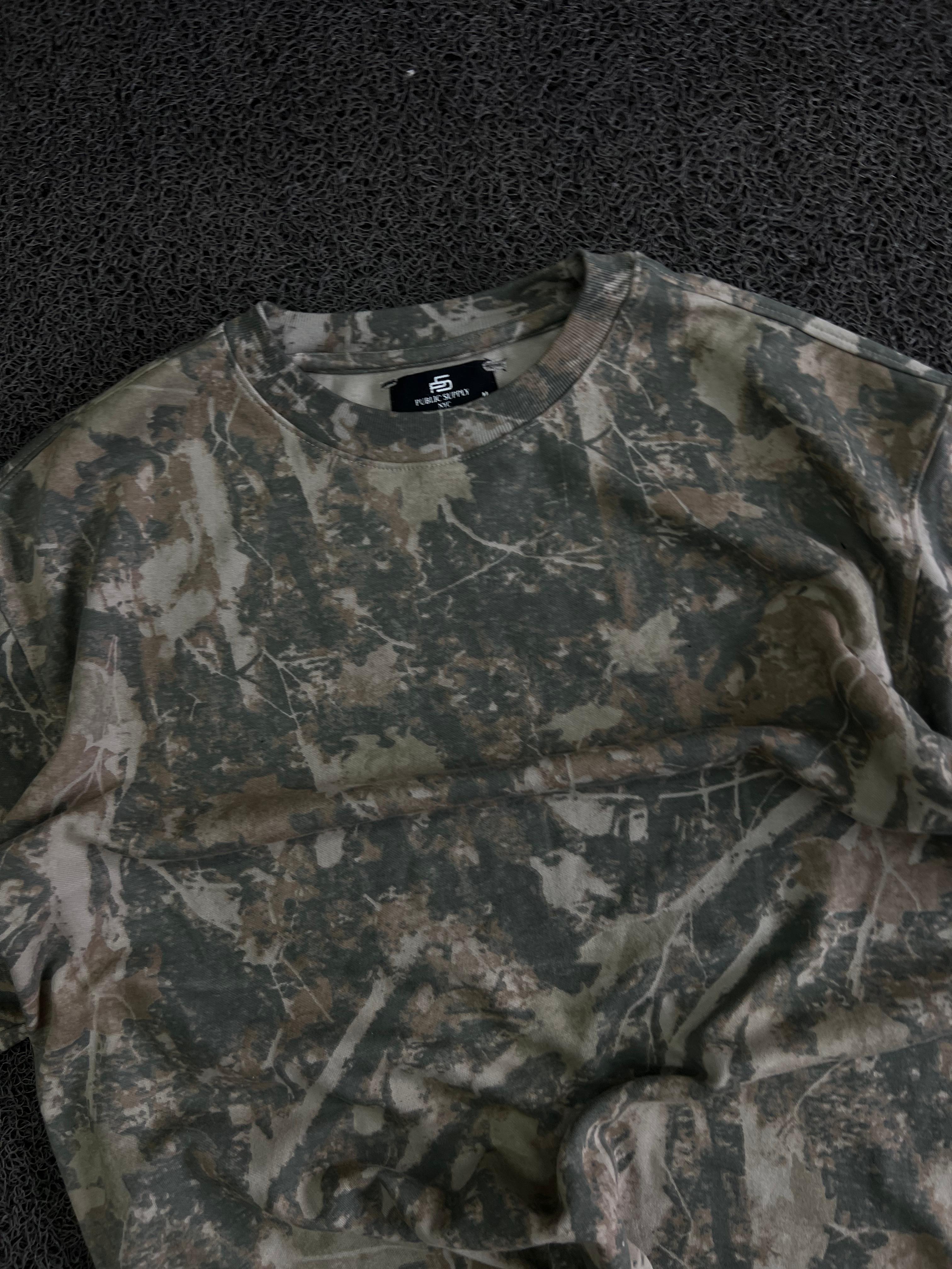 Woodland Camo Oversized Premium Cotton T-Shirt