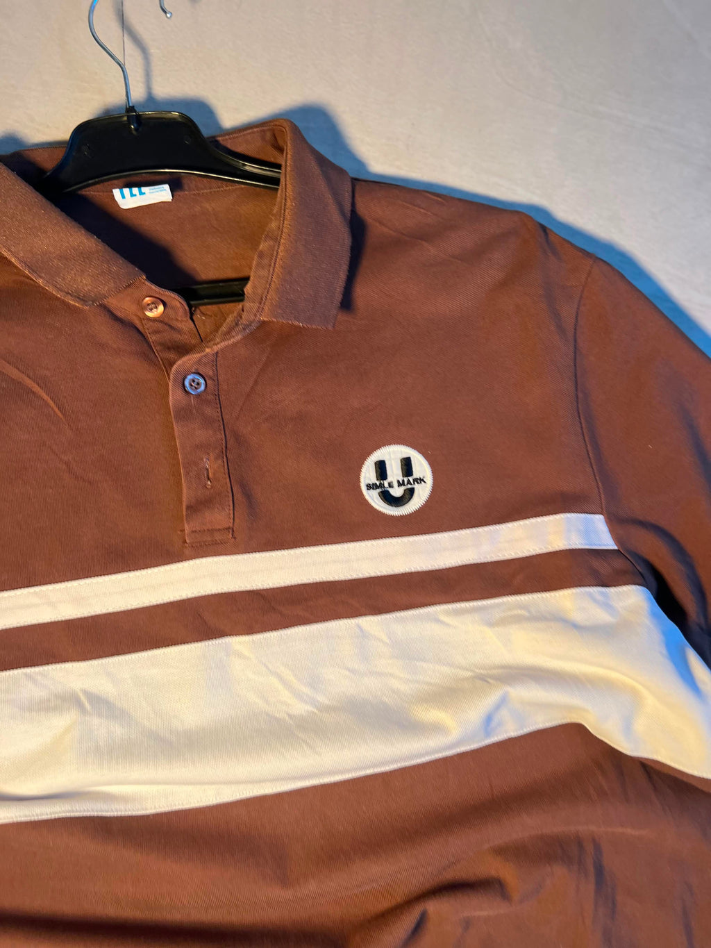 Vintage Brown Stripe Polo T-Shirt – Classic Retro Casual Fit