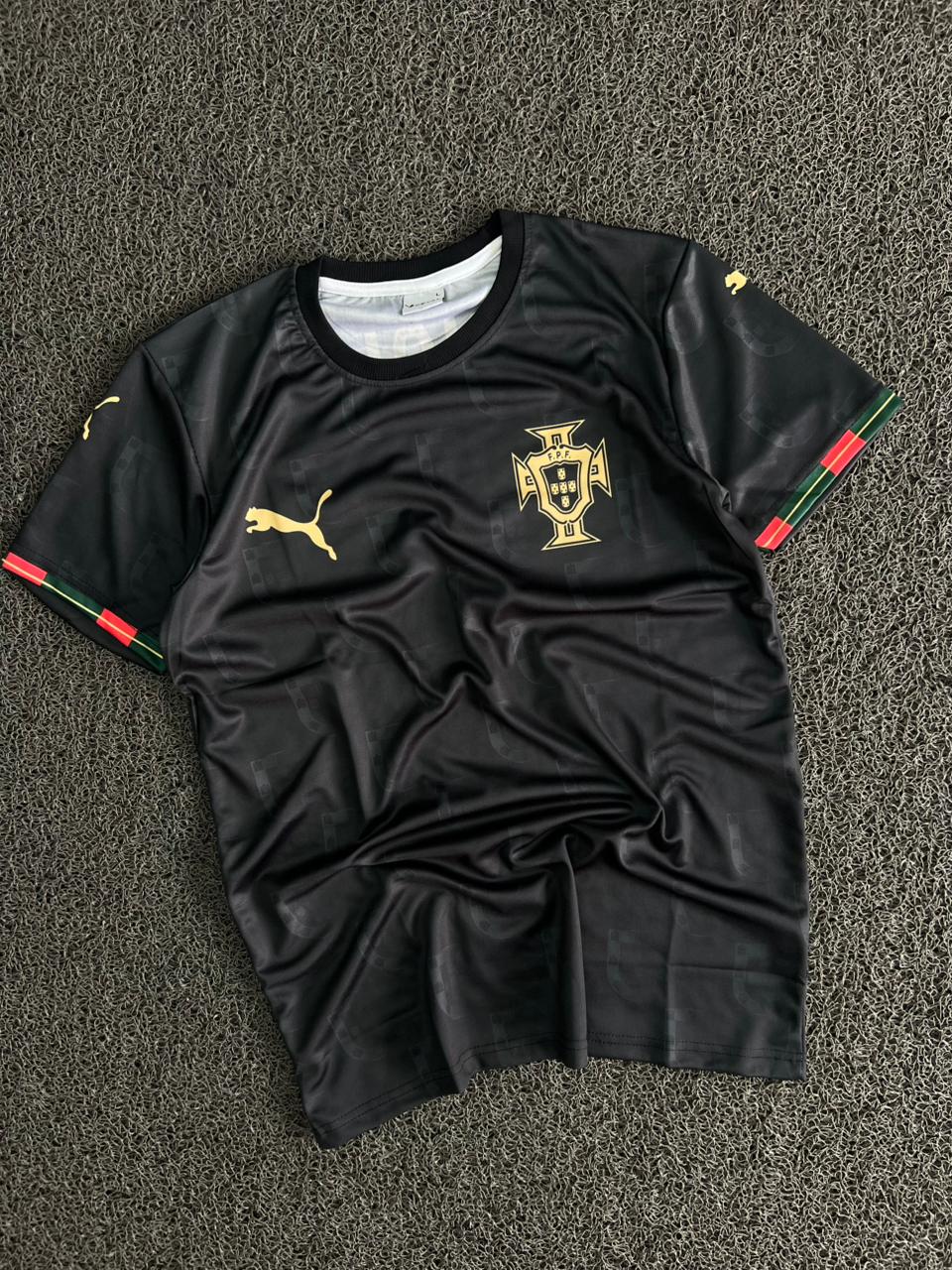 Portugal Black Away Football Jersey – Ronaldo #7 | Premium Fan Edition