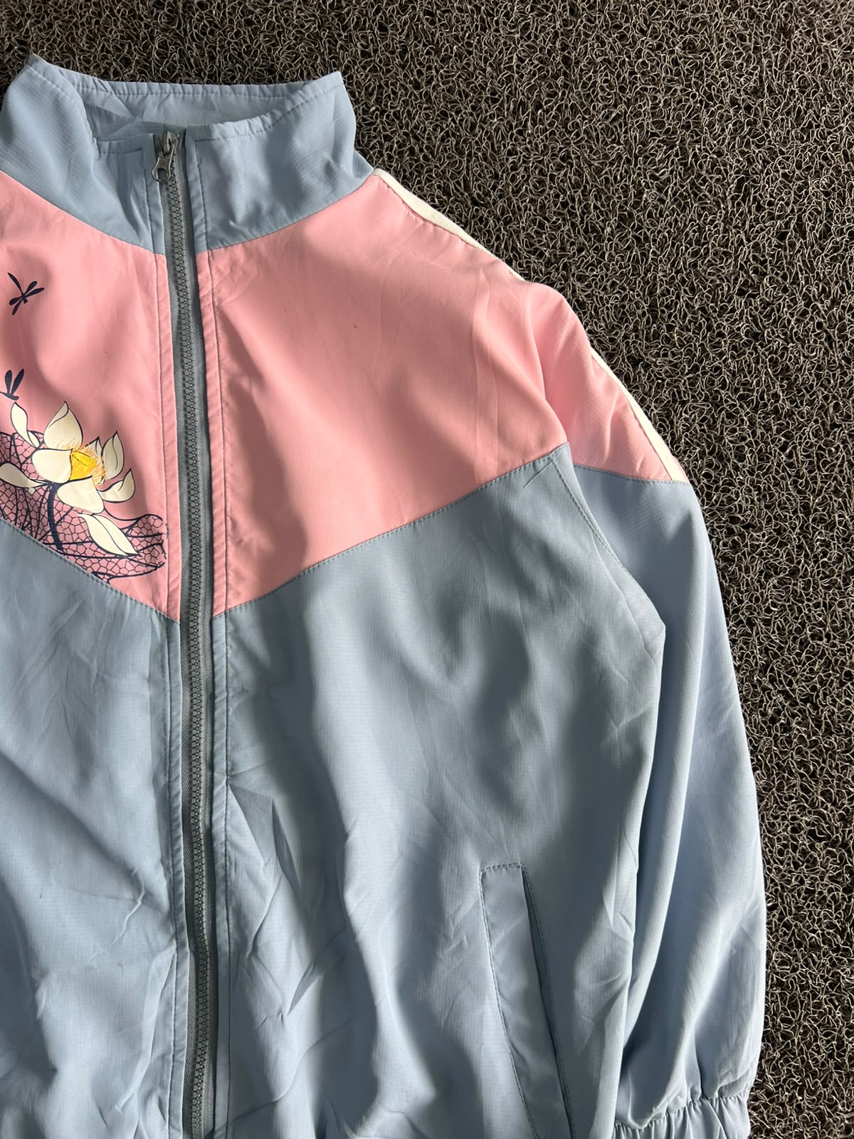 Floral Graphic Lightweight Bomber Jacket