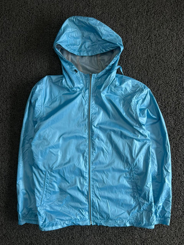 Sky Blue Lightweight Hooded Windbreaker Jacket