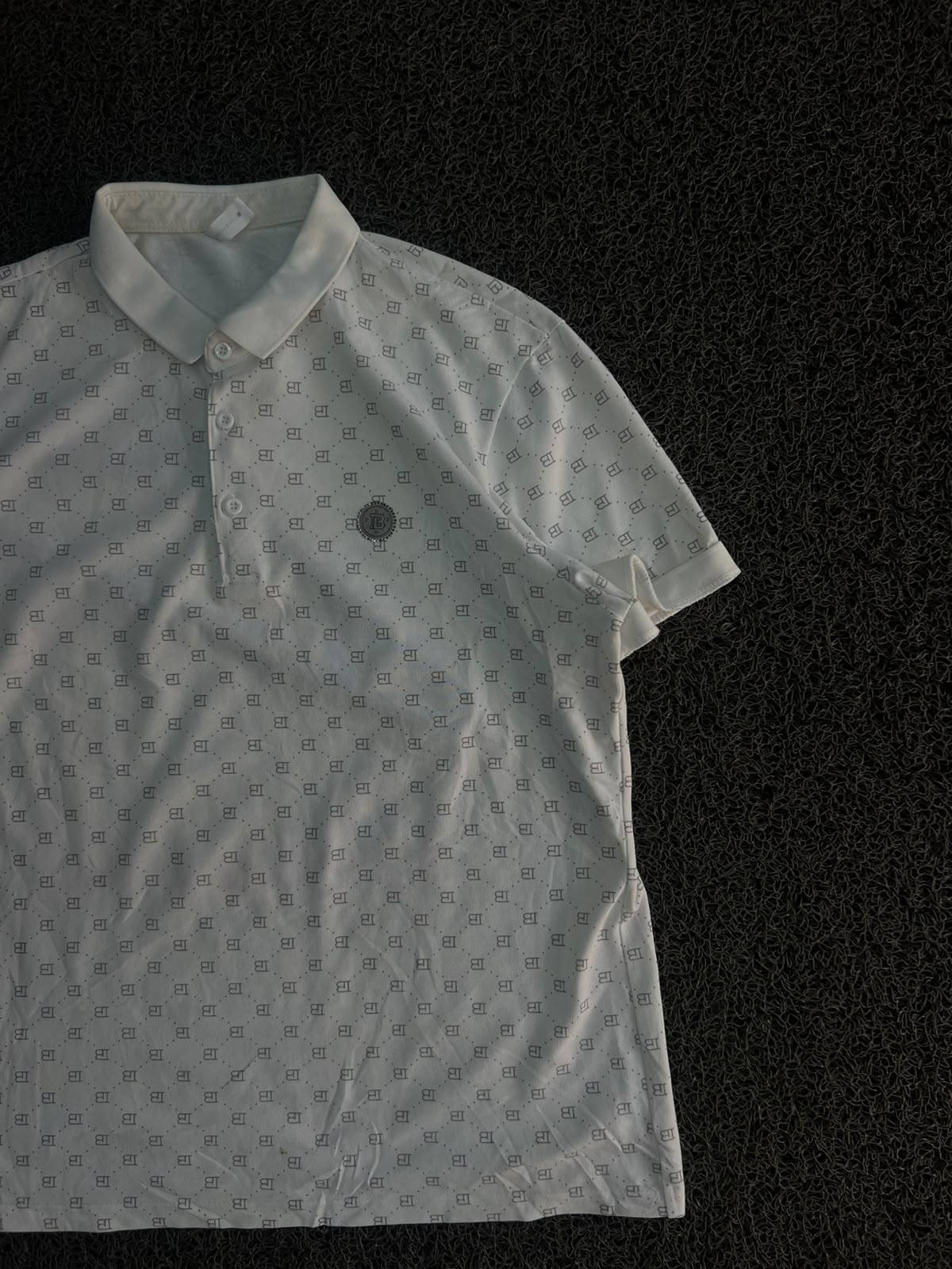 Vintage Monogram Pattern Polo T-Shirt