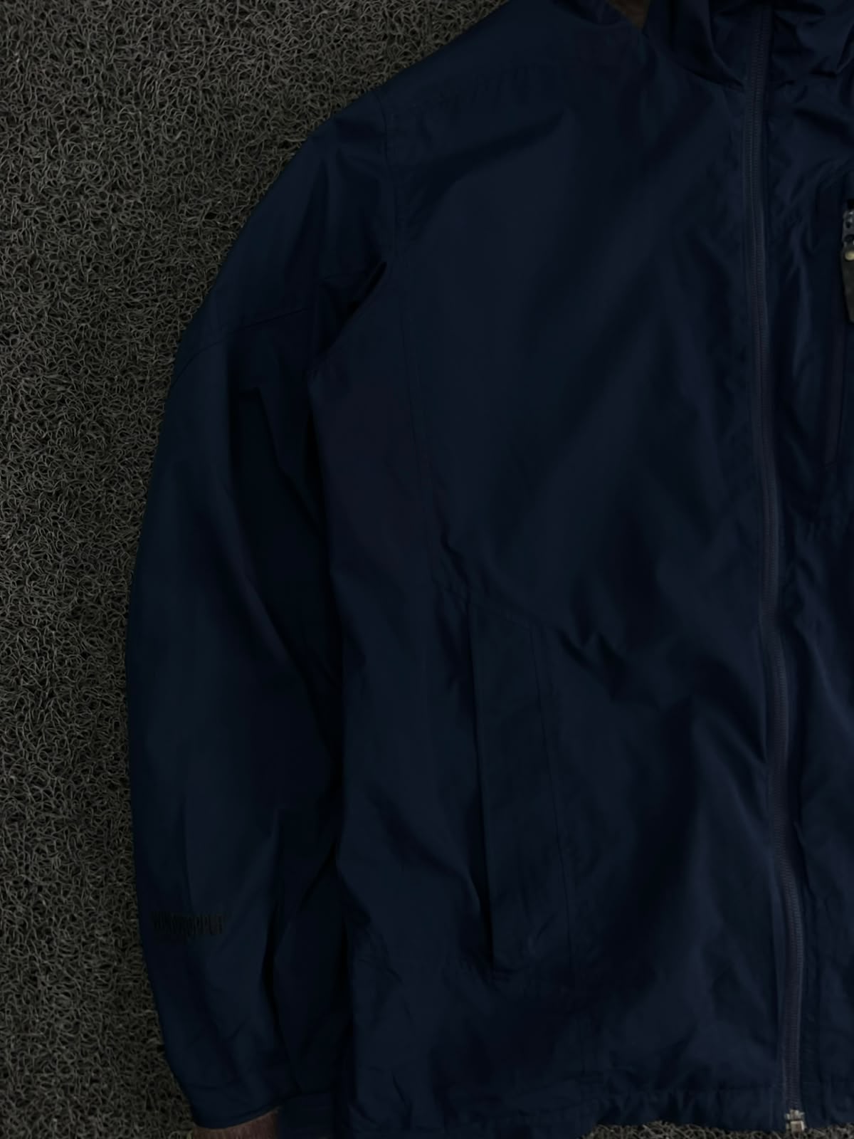 Navy Blue Outdoor Full-Zip Windbreaker Jacket