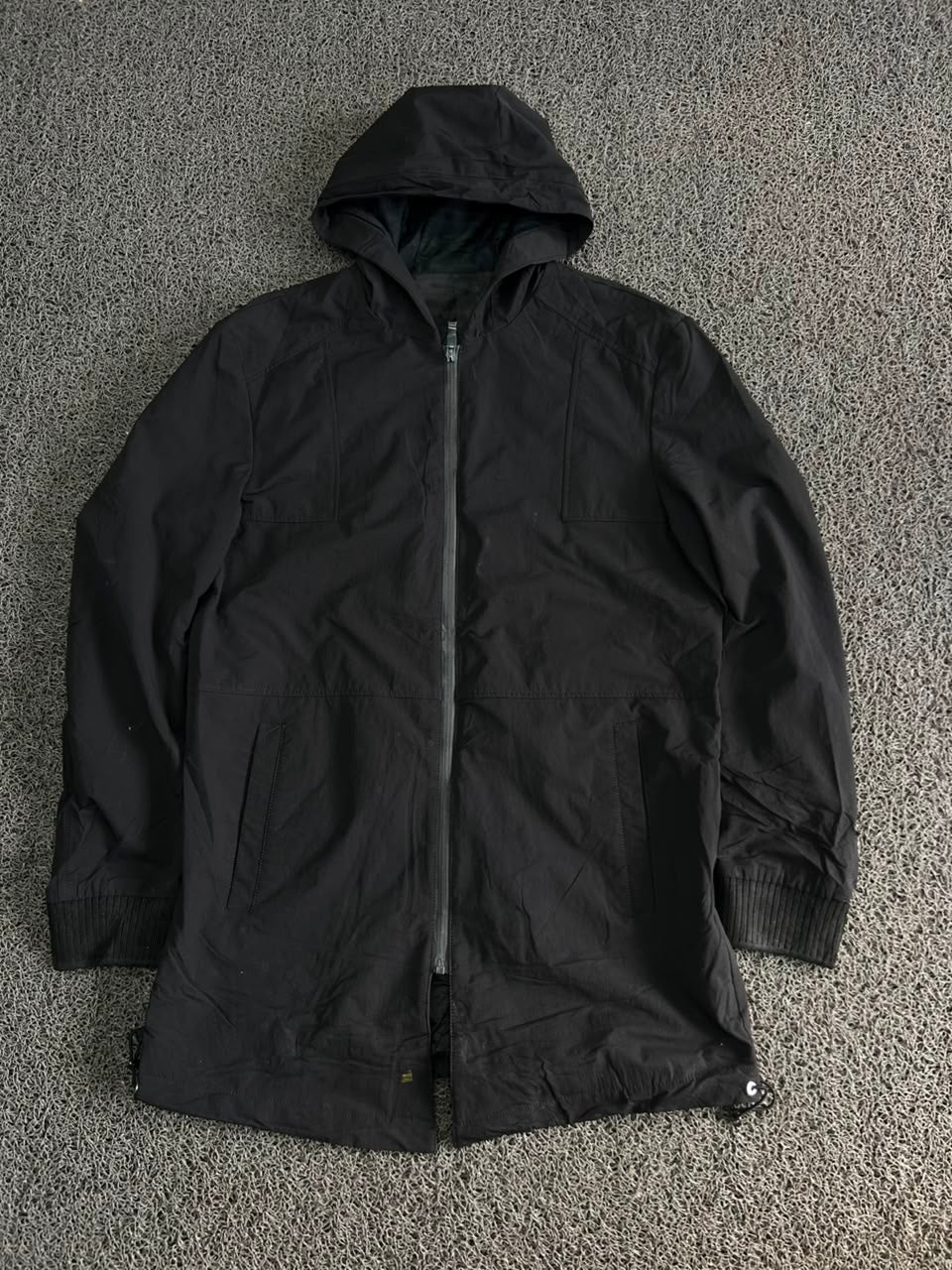 Vintage Black Hooded Utility Jacket