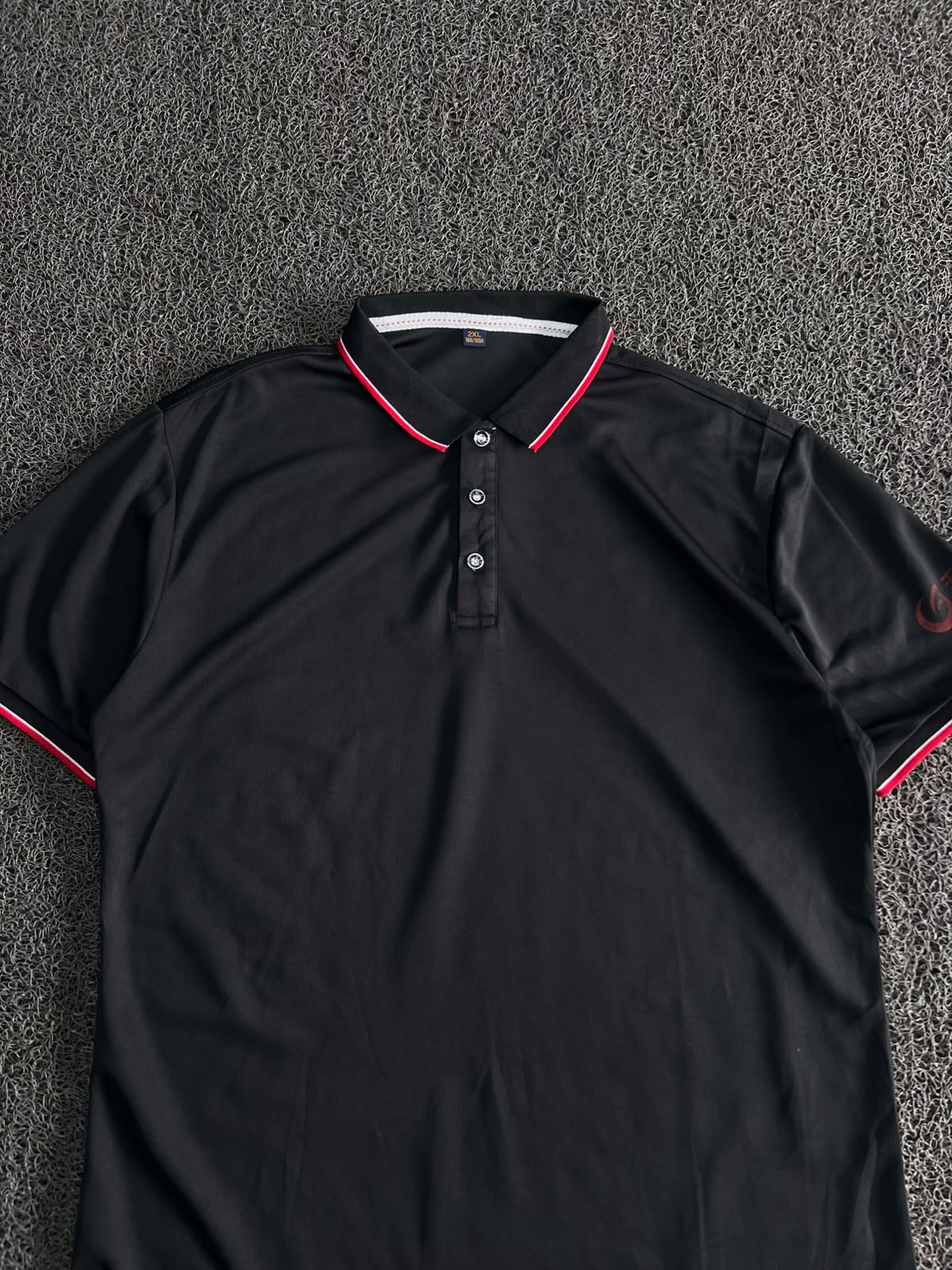 Black Contrast Trim Polo T-Shirt