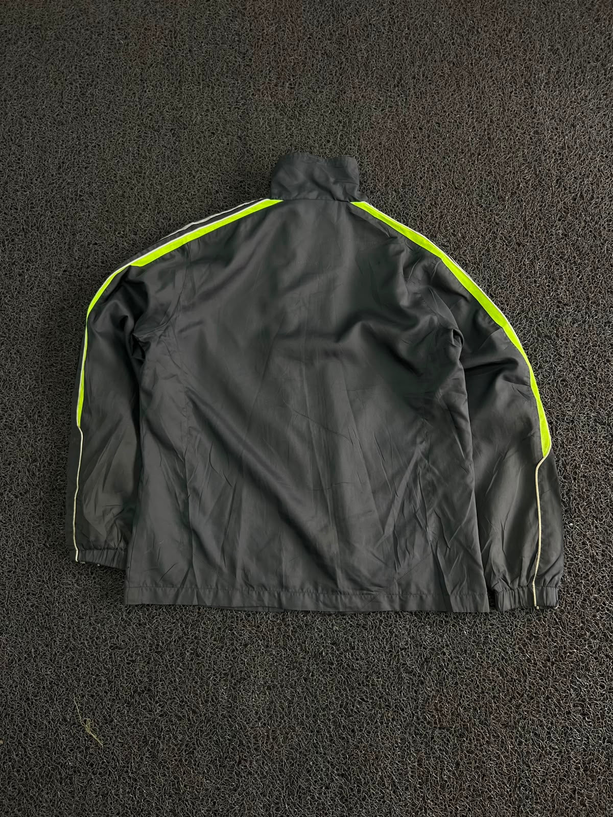 Diadora Lightweight Sports Track Jacket with Neon Stripe ⚠️ Small Stains and no zip