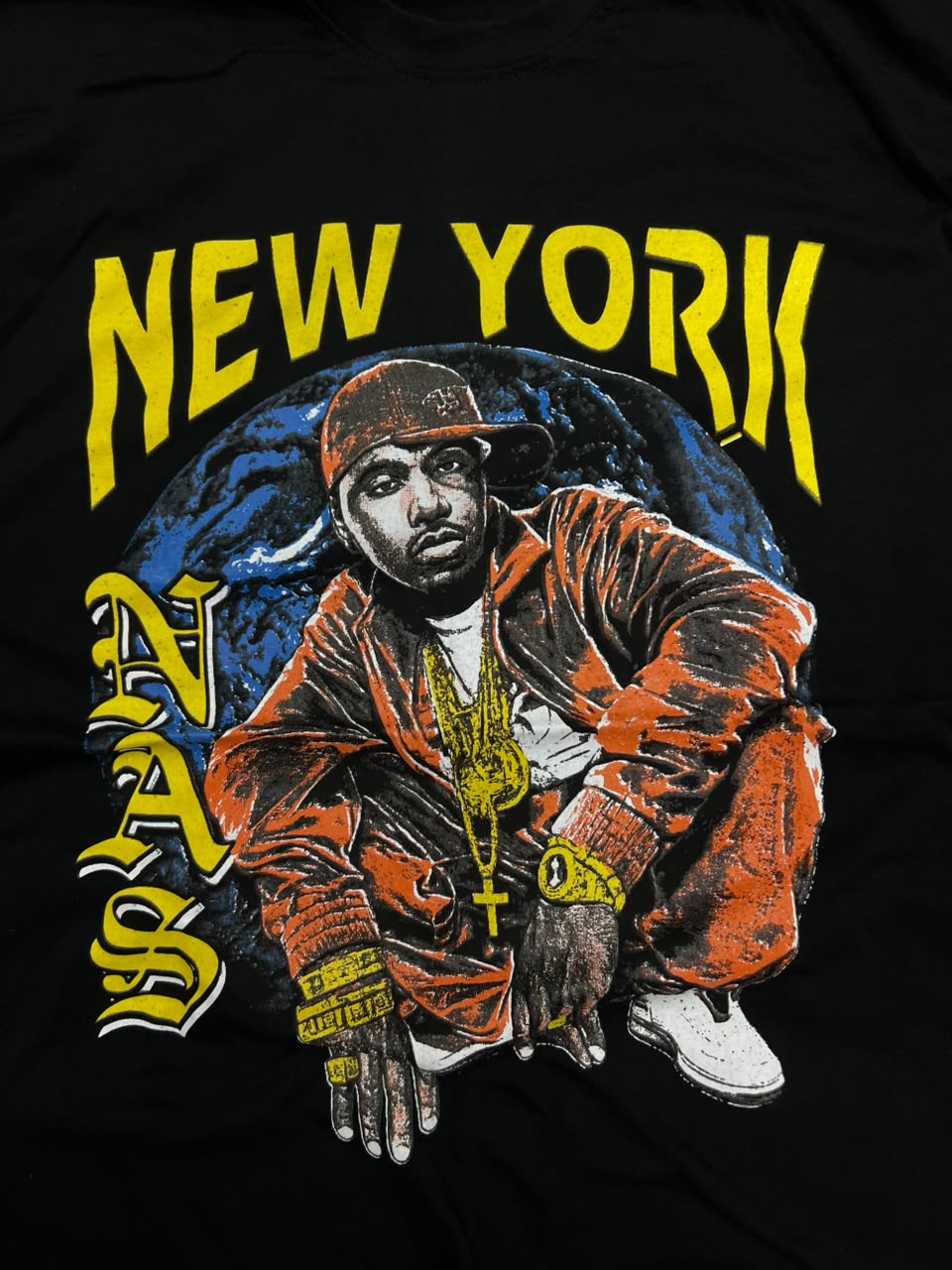 Vintage New York NAS Graphic Sleeveless T-Shirt – Black