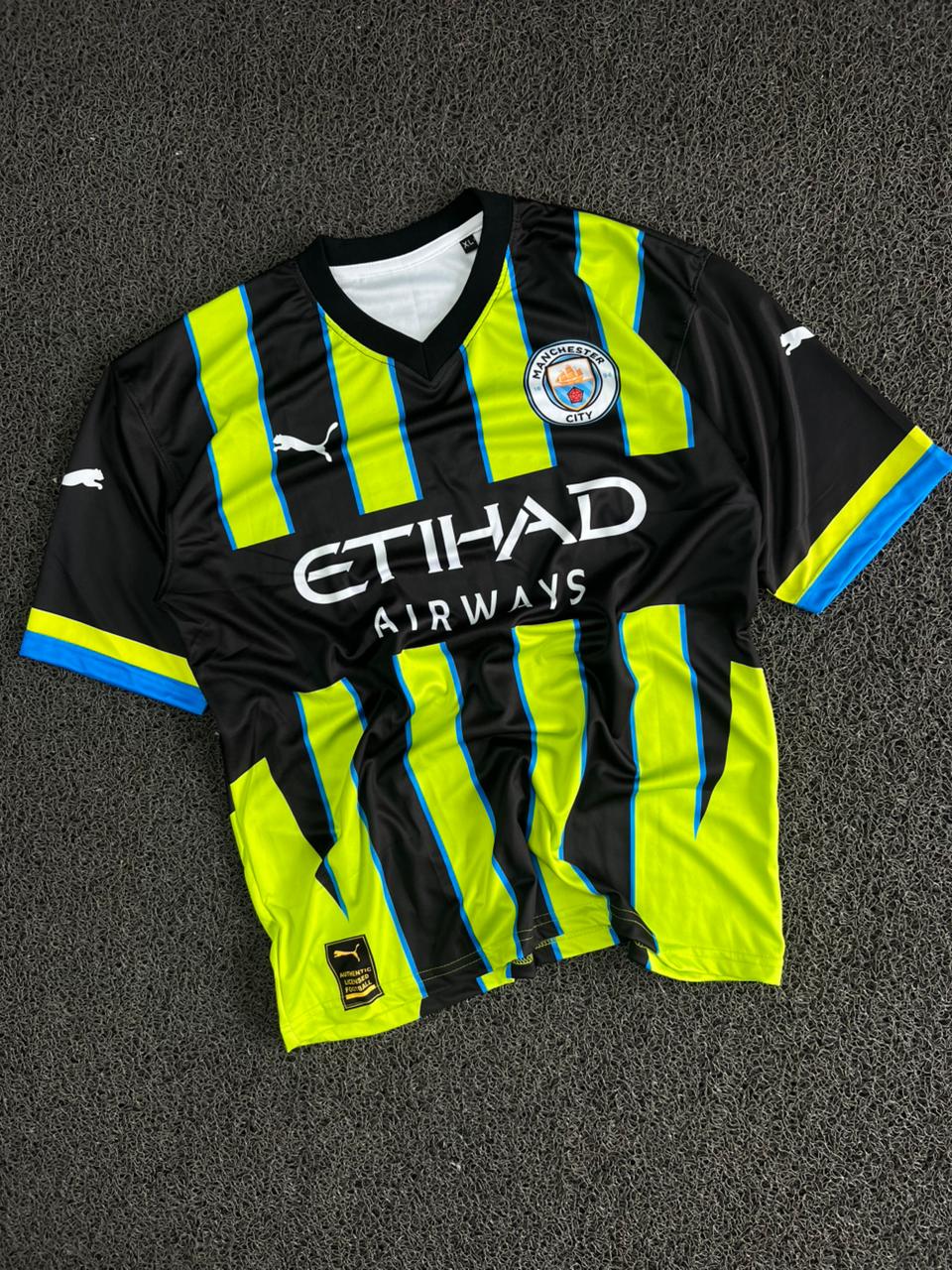 Manchester City Black & Neon Green Special Edition Five Sleeve Jersey – Foden 47