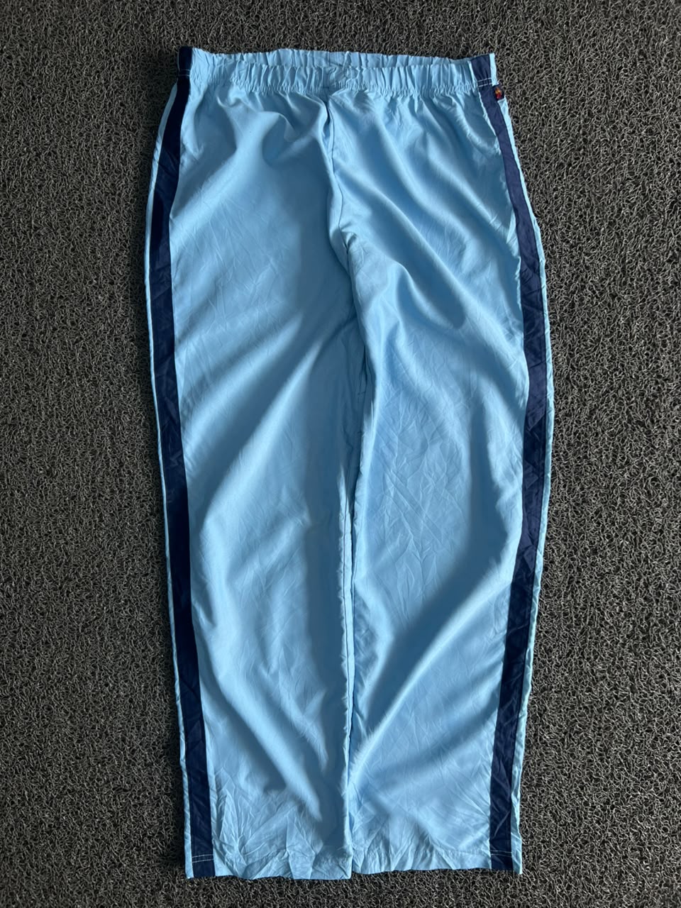 Vintage Sky Blue Side-Stripe Track Pants