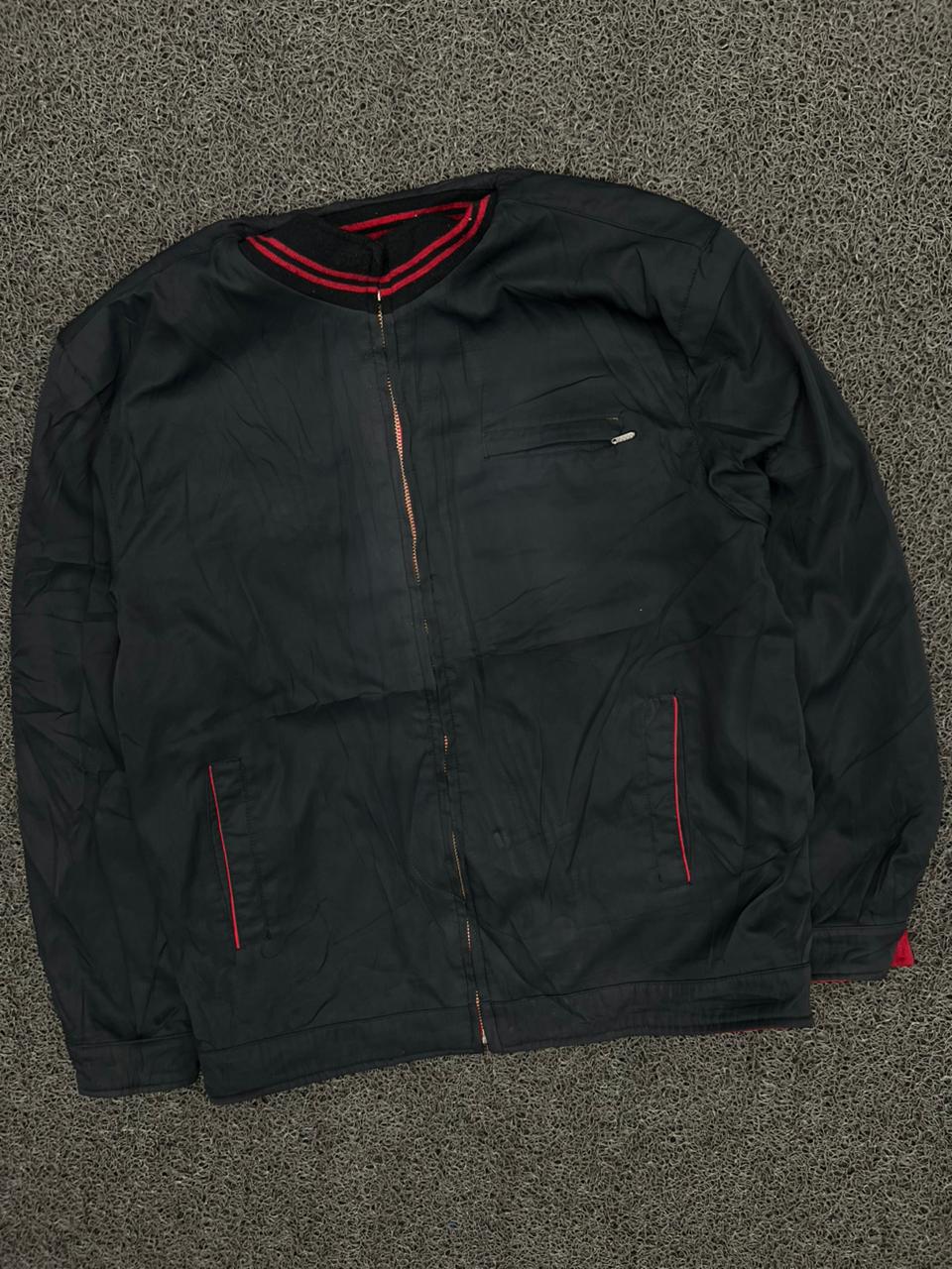 Vintage Reversible Black & Red Full Zip Jacket