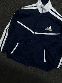 White Stripe Track Jacket ⚠️ Small Damage and No Zip