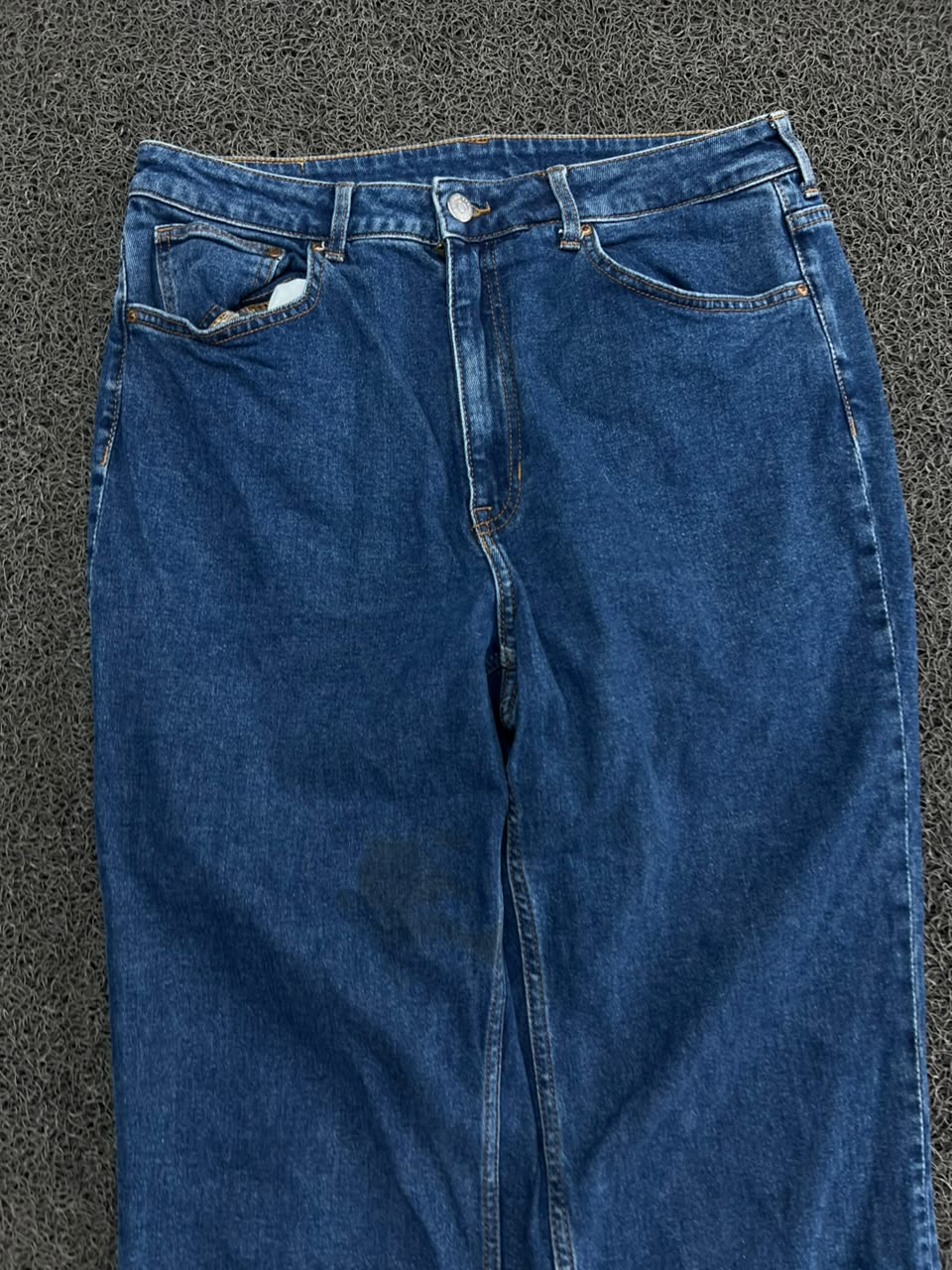 Premium Thrift Blue Straight Leg Jeans
