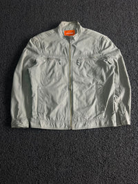Full Zip Utility Jacket – Casual Lightweight Stand Collar Coat ⚠️ Small Stain