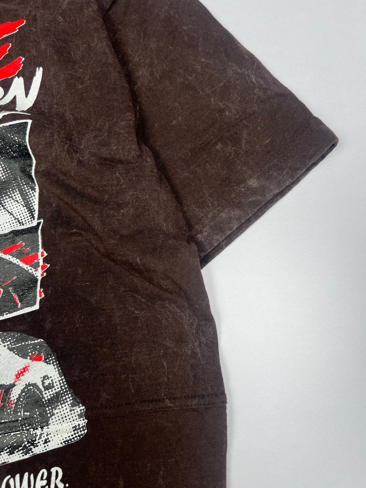Vintage Acid-Wash Redline Rebellion Graphic T-Shirt – Racing Car Print