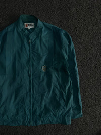 Lightweight Windbreaker Jacket with Stand Collar, Full-Zip Front & Embroidered Crest Logo