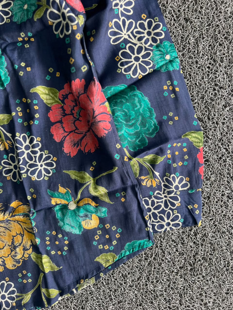 Men's Blue Floral Print Full Sleeve Casual Shirt