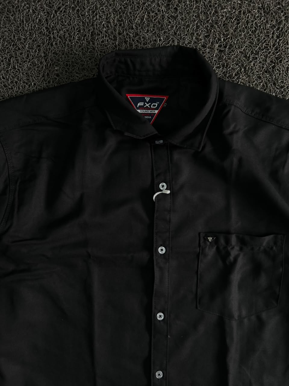 Classic Black Long Sleeve Button-Up Shirt