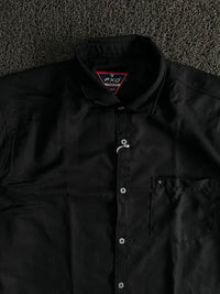 Classic Black Long Sleeve Button-Up Shirt