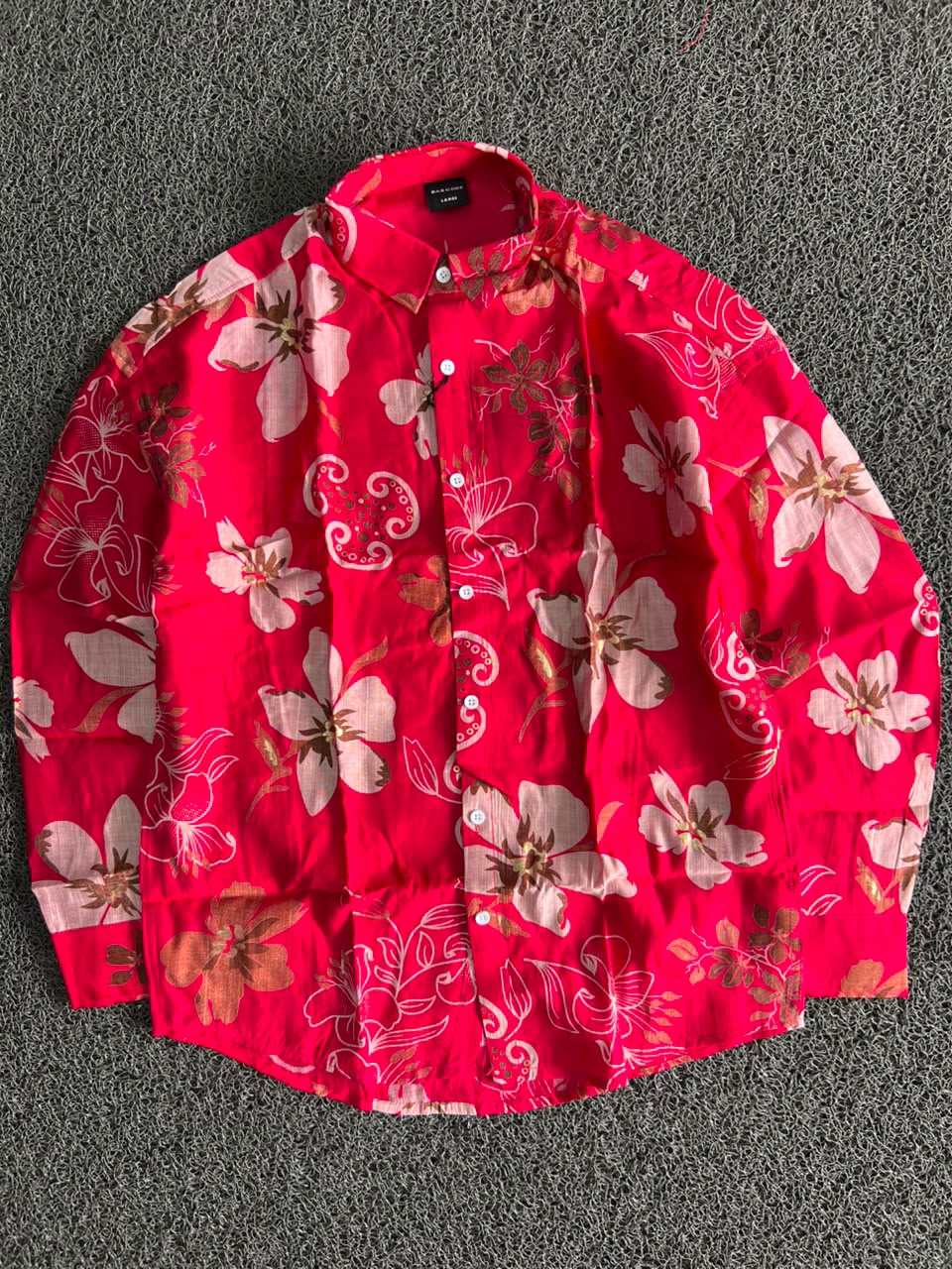 Floral Button-Up Shirt – Long Sleeve Tropical Casual Shirt