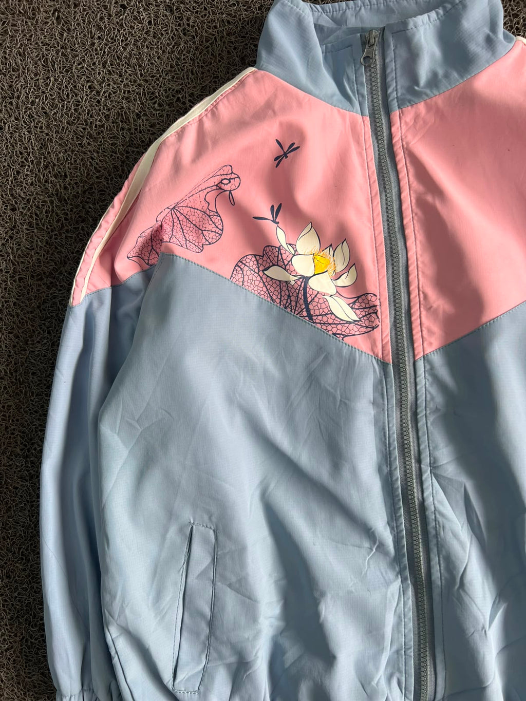 Floral Graphic Lightweight Bomber Jacket