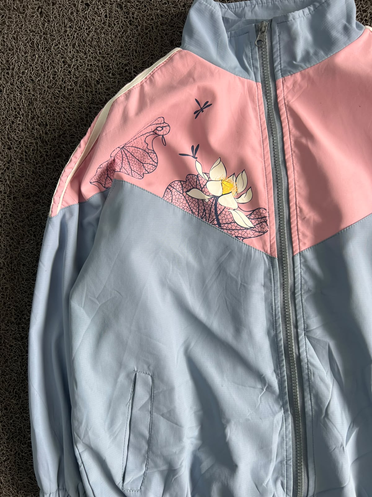 Floral Graphic Lightweight Bomber Jacket