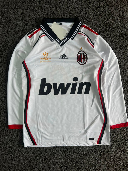 AC Milan 2025/26 Away Jersey – Rafael Leão #10 Long Sleeve | White | UEFA Champions League Edition