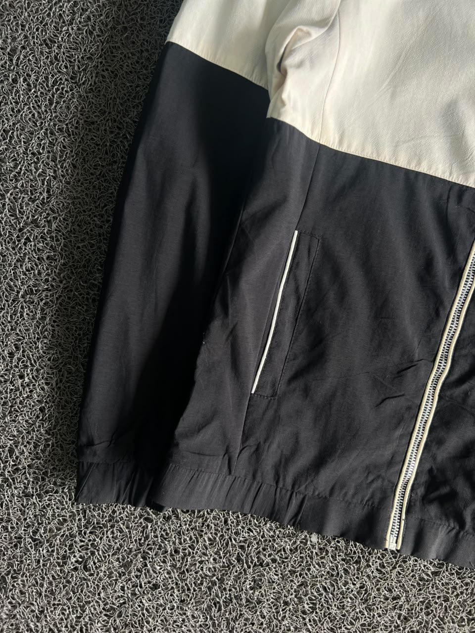 Fashion Raw Colorblock Zip-Up Jacket | Stand Collar Casual Windbreaker