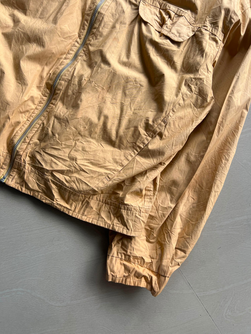 Tan Lightweight Utility Jacket with Flap Pockets