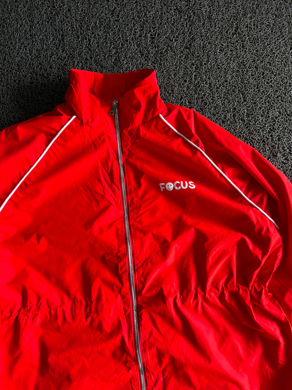 Focus Red Track Windbreaker Jacket