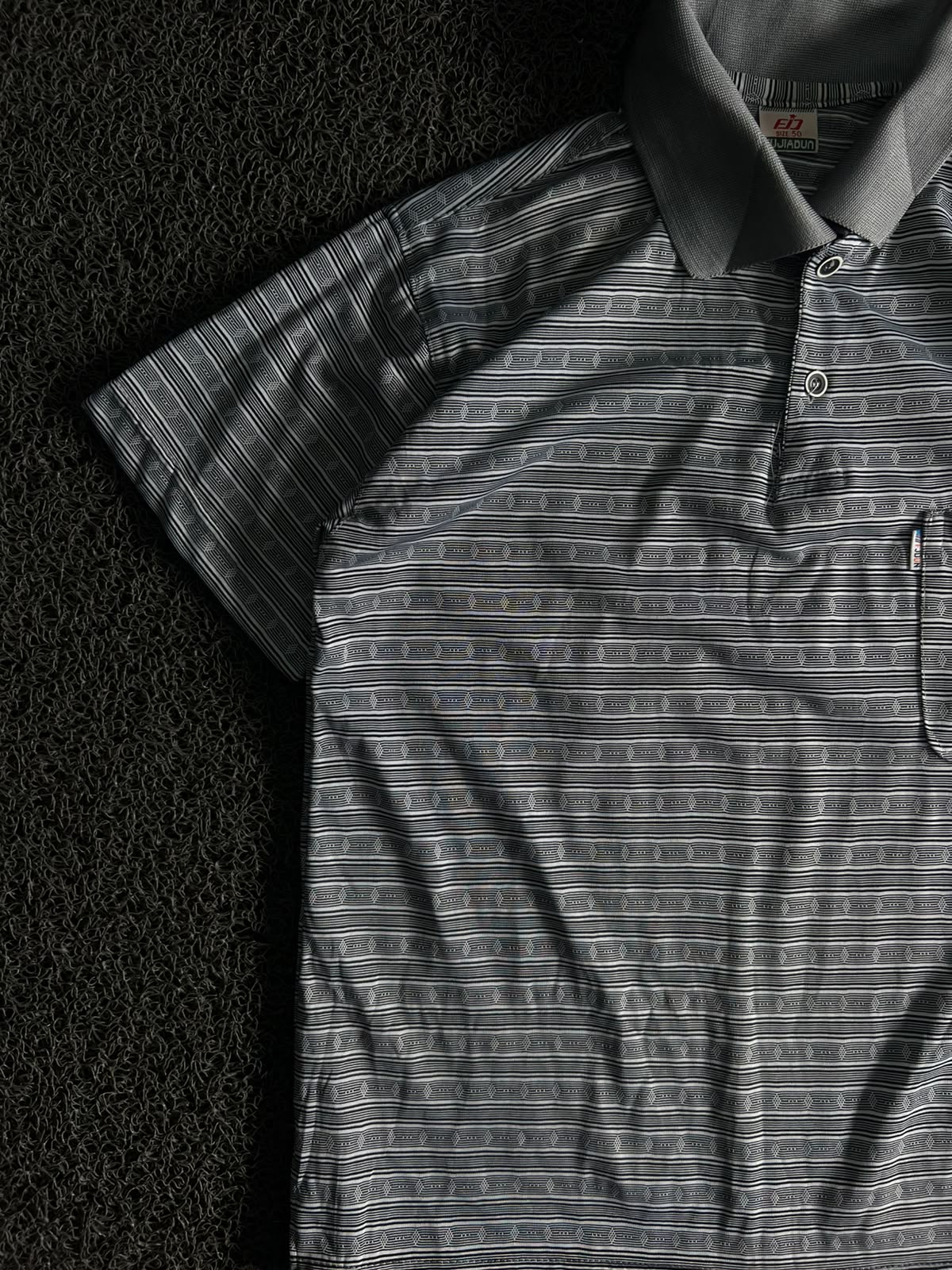 Vintage Striped Polo T-Shirt – Classic Pocket Polo | Retro Casual Golf Style