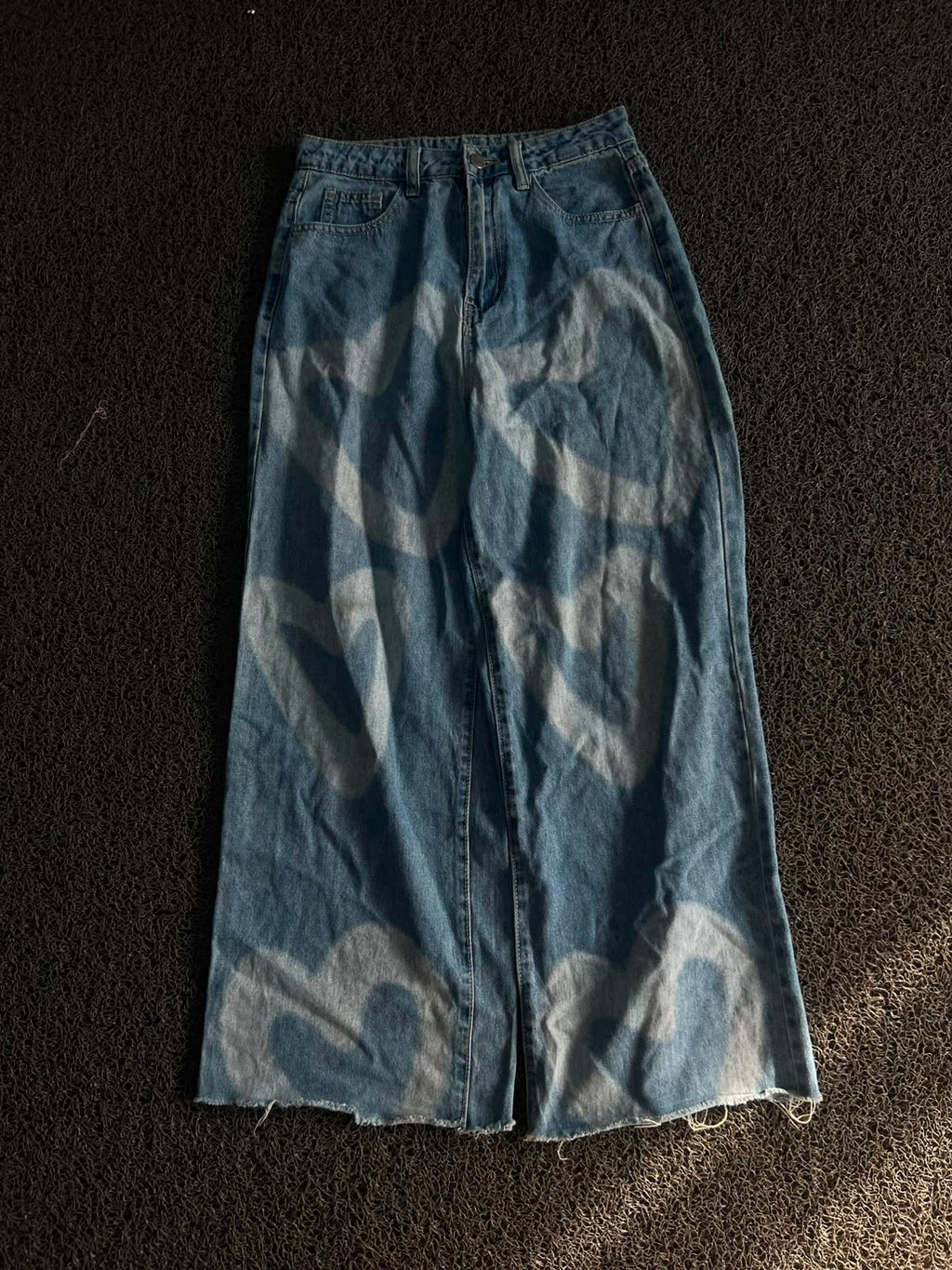 Vintage Zara Wide Leg Bleach Wash Denim Jeans