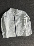 High-Neck Casual Zip-Up Jacket with Contrast Piping