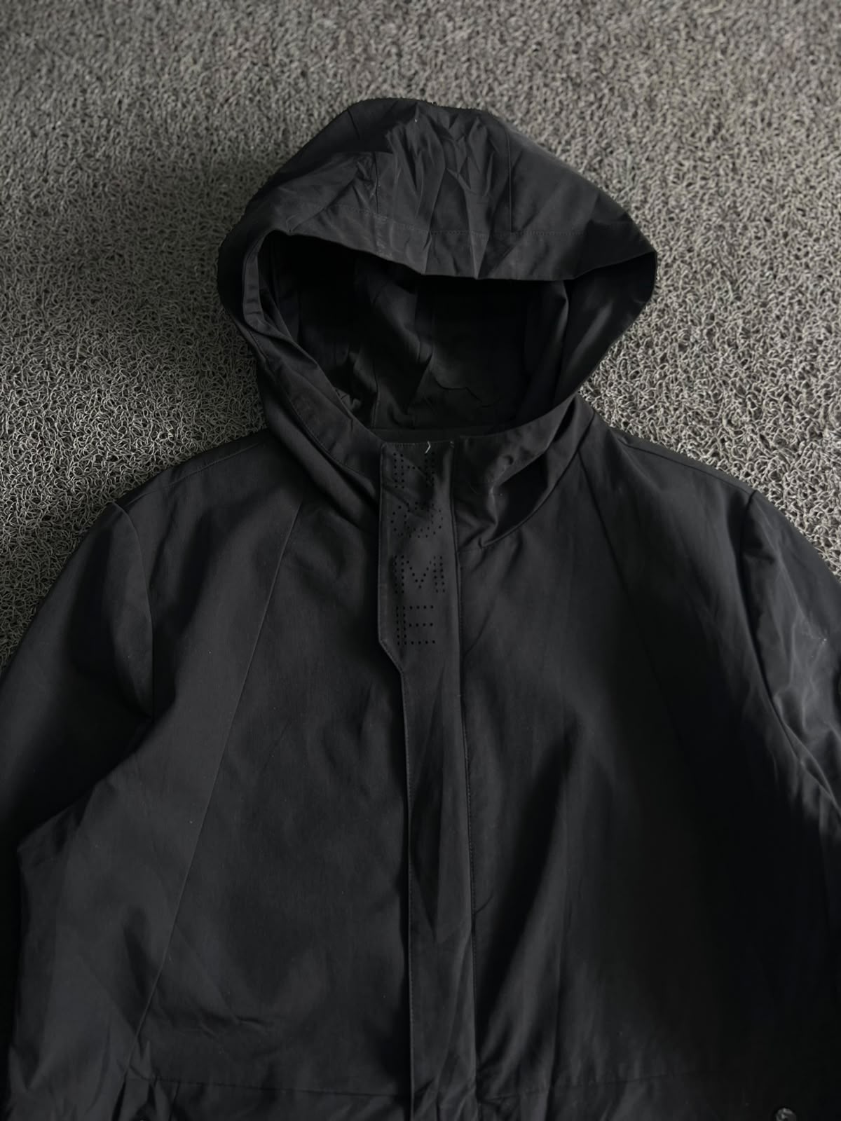 Vintage Black Hooded Utility Jacket ⚠️ Small Damage