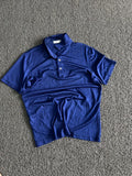 Vintage Blue Polo T-Shirt | Classic Short Sleeve Casual Shirt