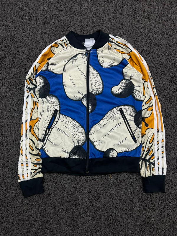 Adidas Originals Graphic Print Track Bomber Jacket | Full Zip