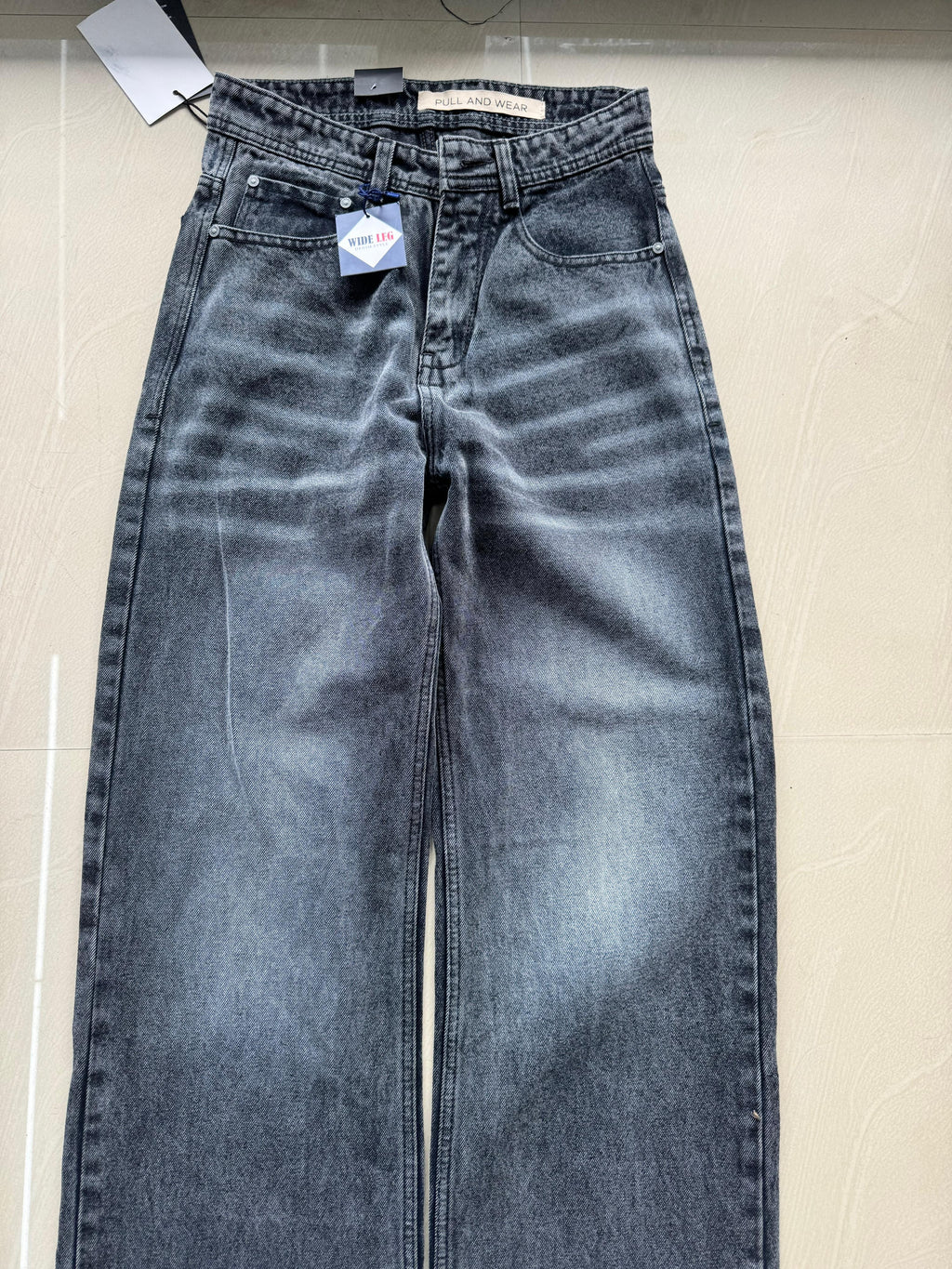 Washed Wide Leg Jeans
