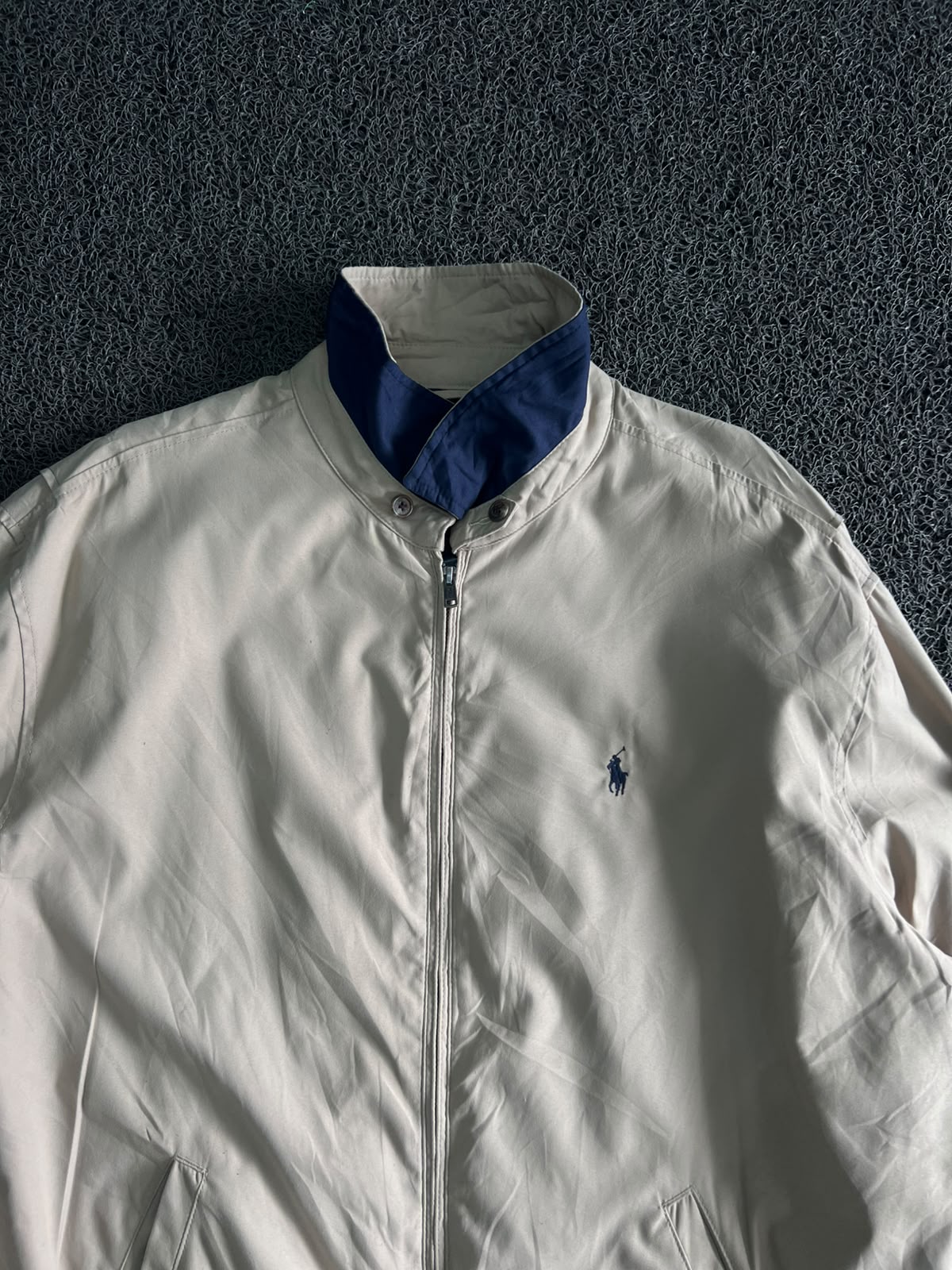 Vintage Polo Ralph Lauren White Stand Collar Jacket
