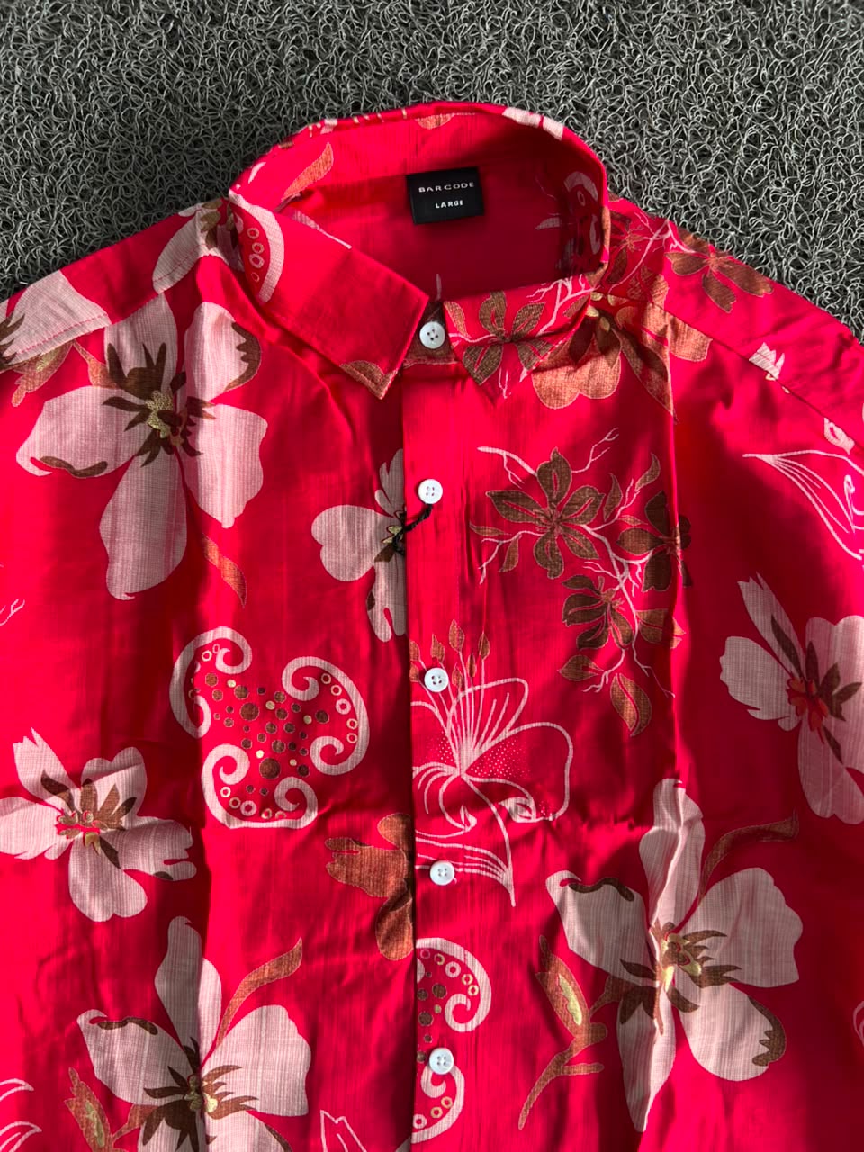 Floral Button-Up Shirt – Long Sleeve Tropical Casual Shirt
