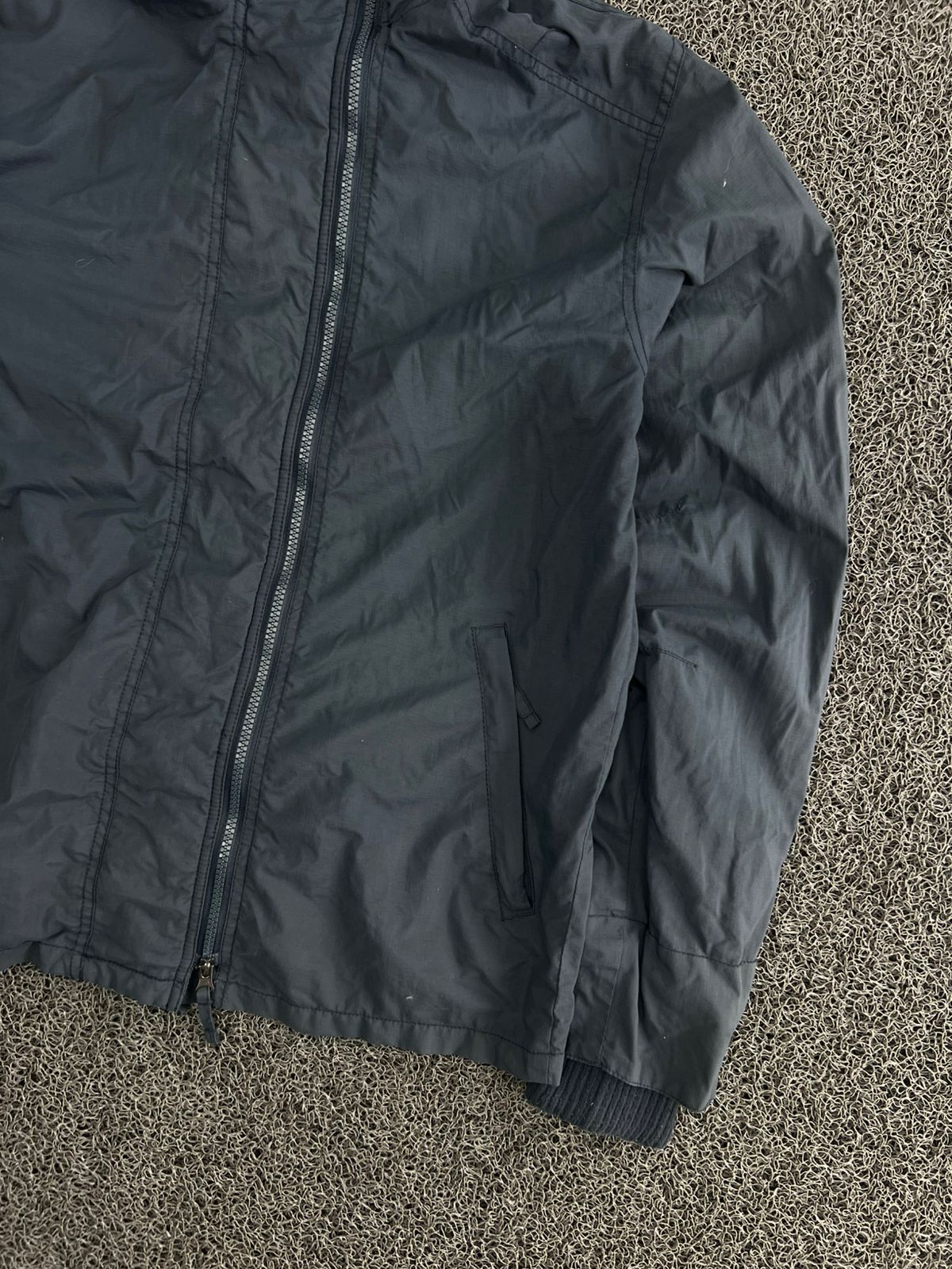 Vintage Black Full-Zip Lightweight Jacket | Men's Casual High-Neck Outerwear
