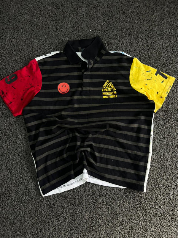 Express Yourself 18 Smiley World Graphic Polo T-Shirt